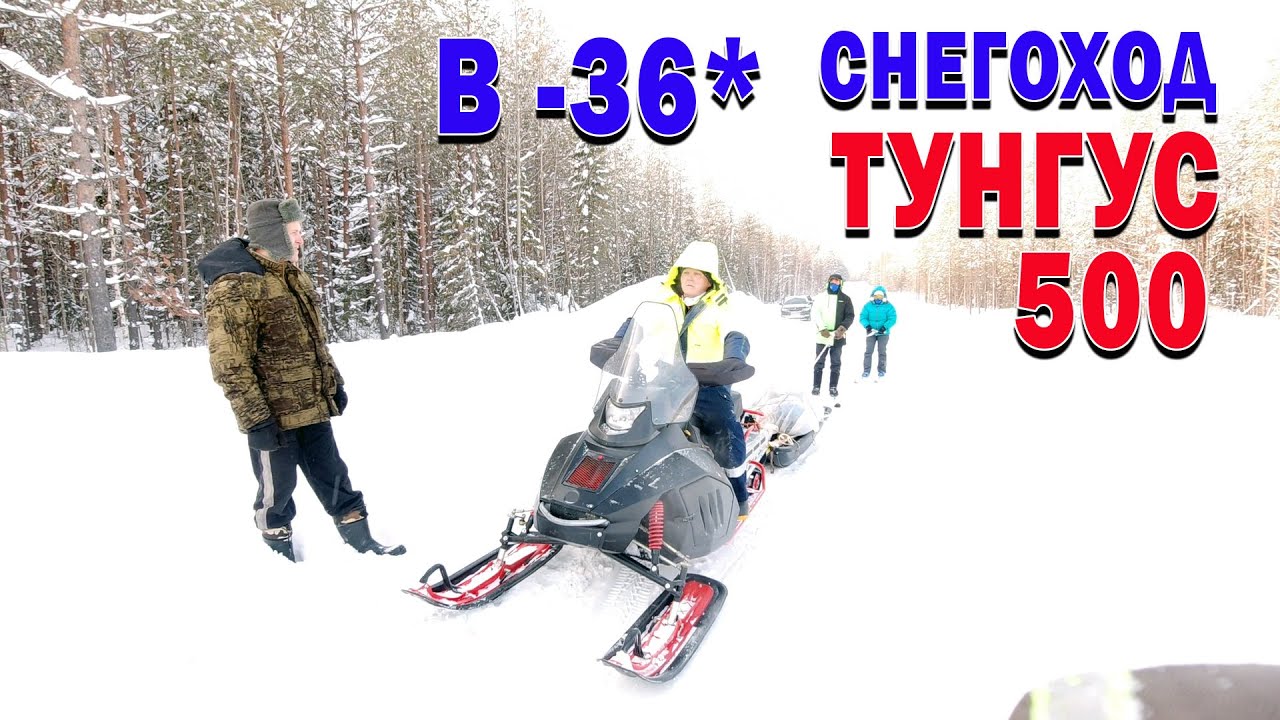 Снегоход Тунгус 500. Запуск в -36.