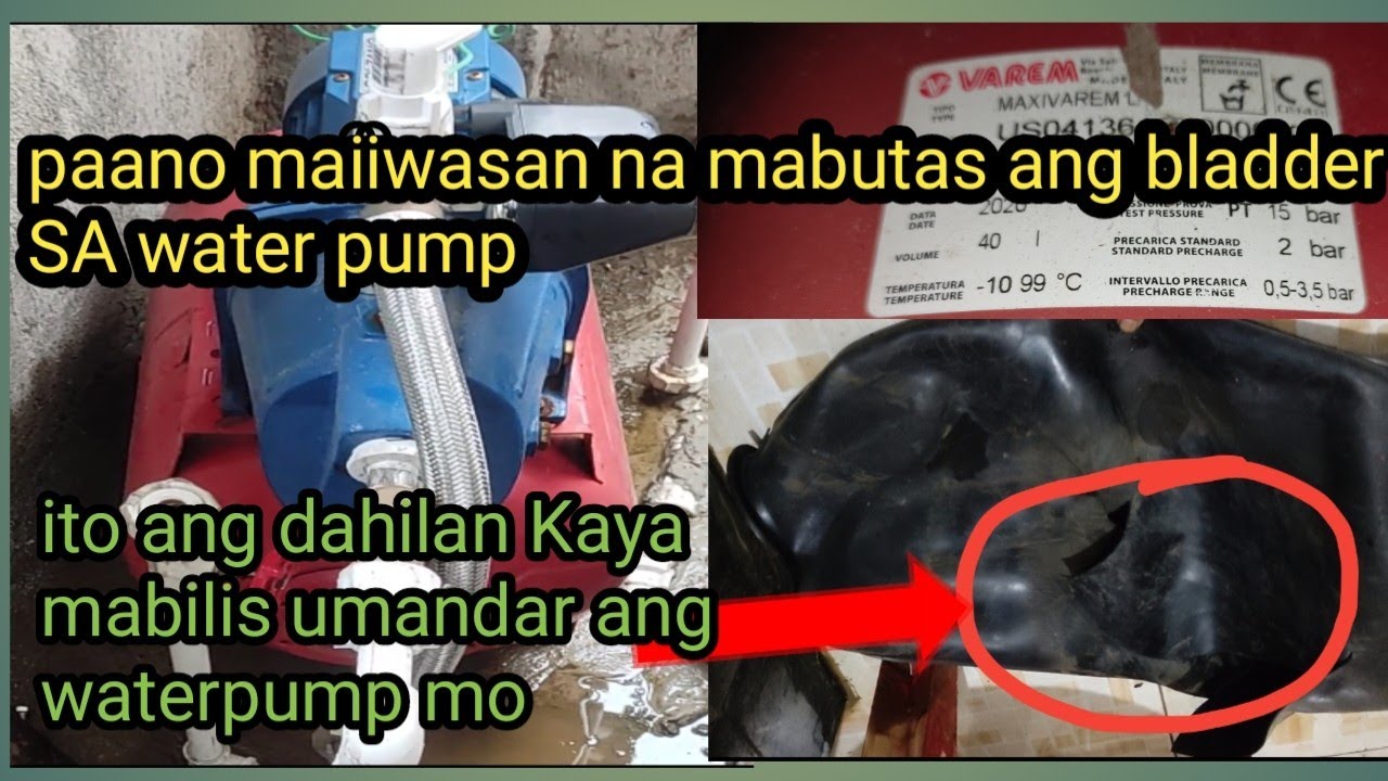 ano ang kahalagahan Ng pre charge SA bladder tank