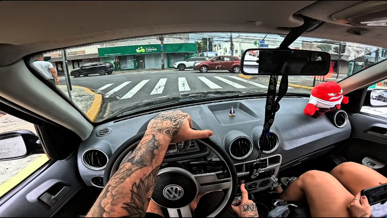 POV Dando um rol&ecirc; com a Saveiro rebaixada e som automotivo 🇧🇷🔉🔥