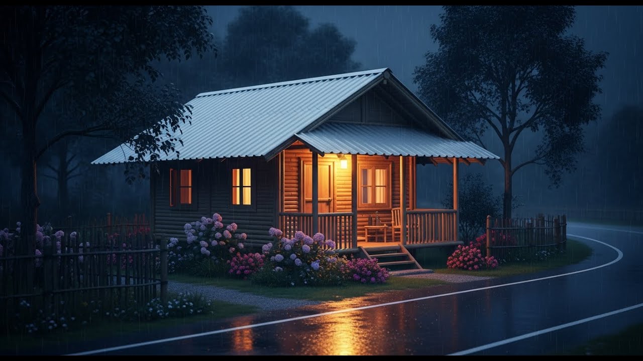 Quiet Night Rain at an Old House | Sleep Sounds