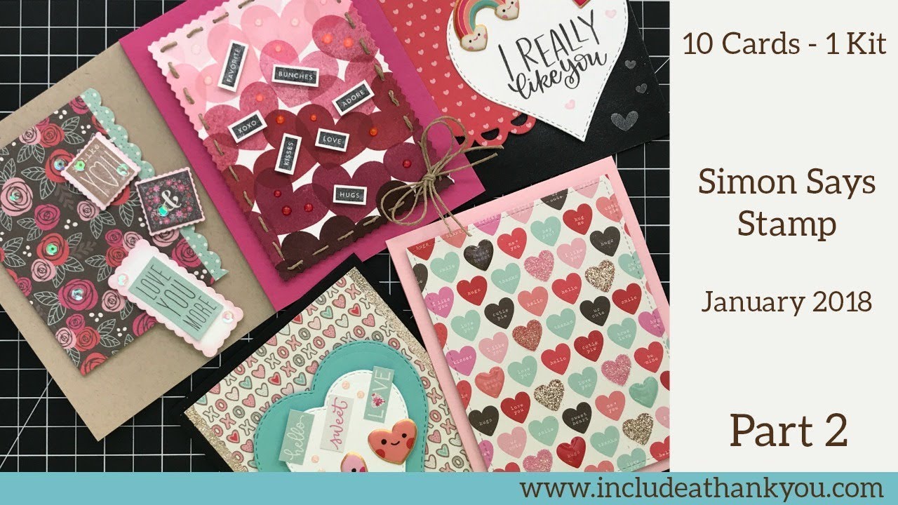 10 Cards - 1 Kit | Simon Says Stamp Monthly Card Kit January 2018 | Part 2