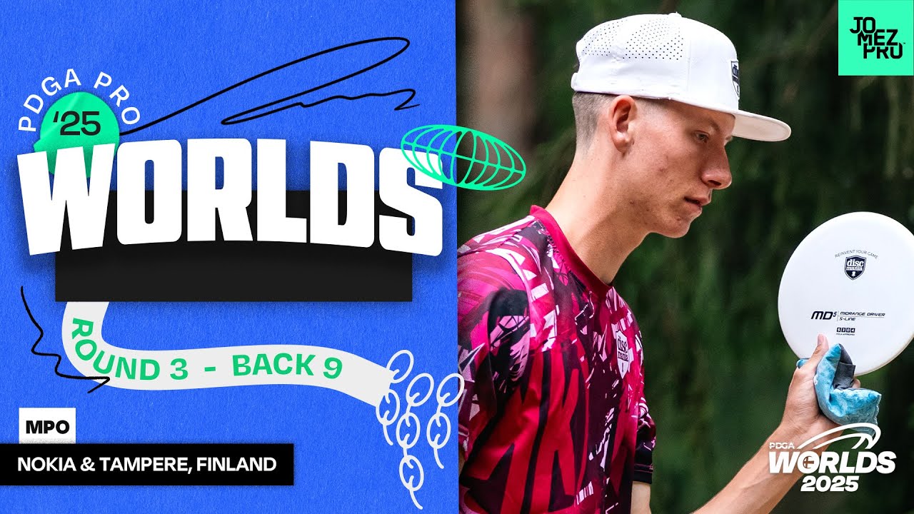 2025 PDGA Pro Worlds | MPO R3B9 | Aderhold, Tipton, Anttila, Buhr | Jomez DiscGolf
