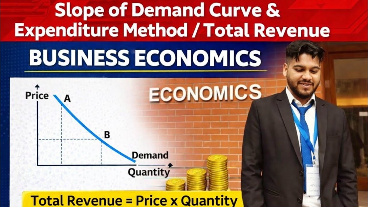 Slope of Demand Curve Explained | Total Revenue (Expenditure) Method | UGC NET Commerce Paper 2 | Bu