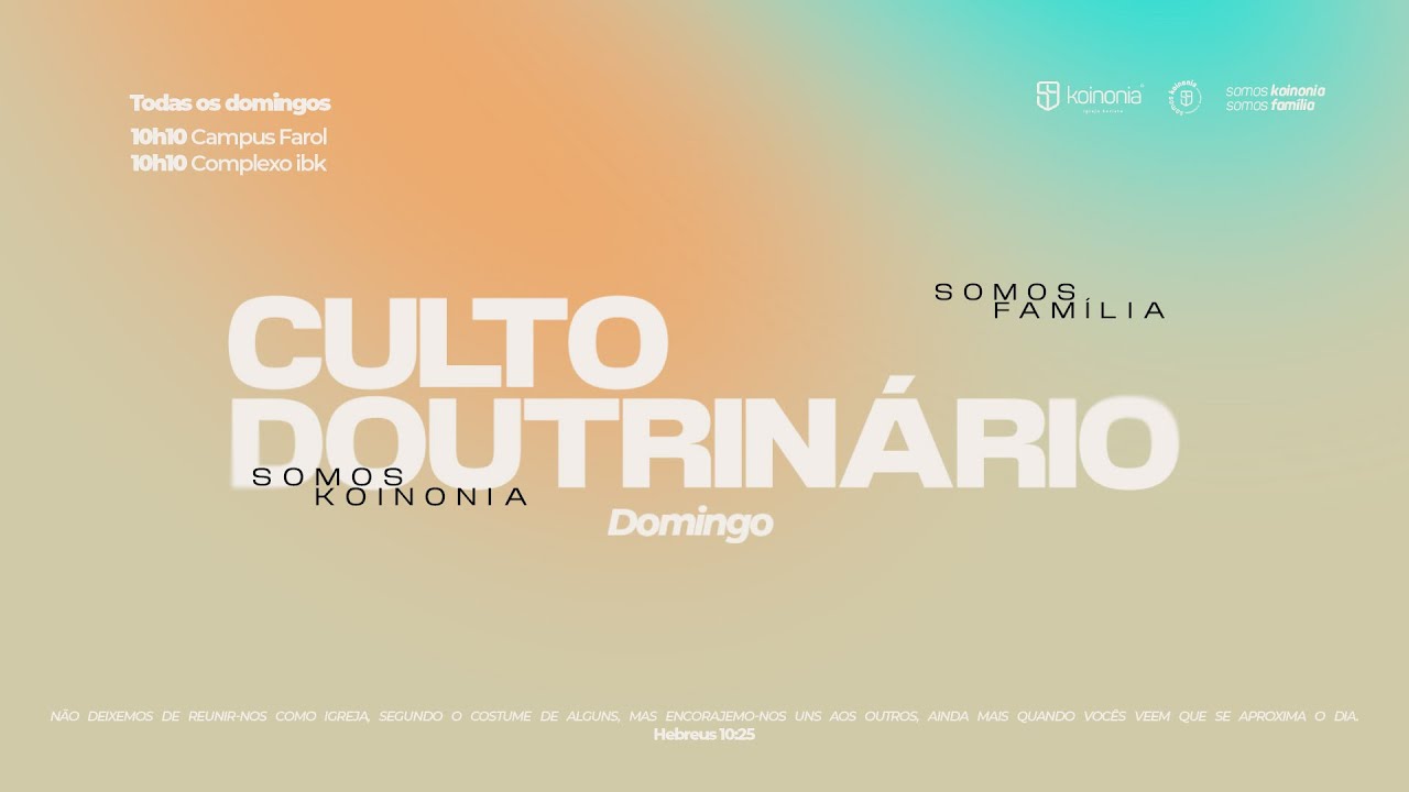 Culto Doutrinário | 25.01