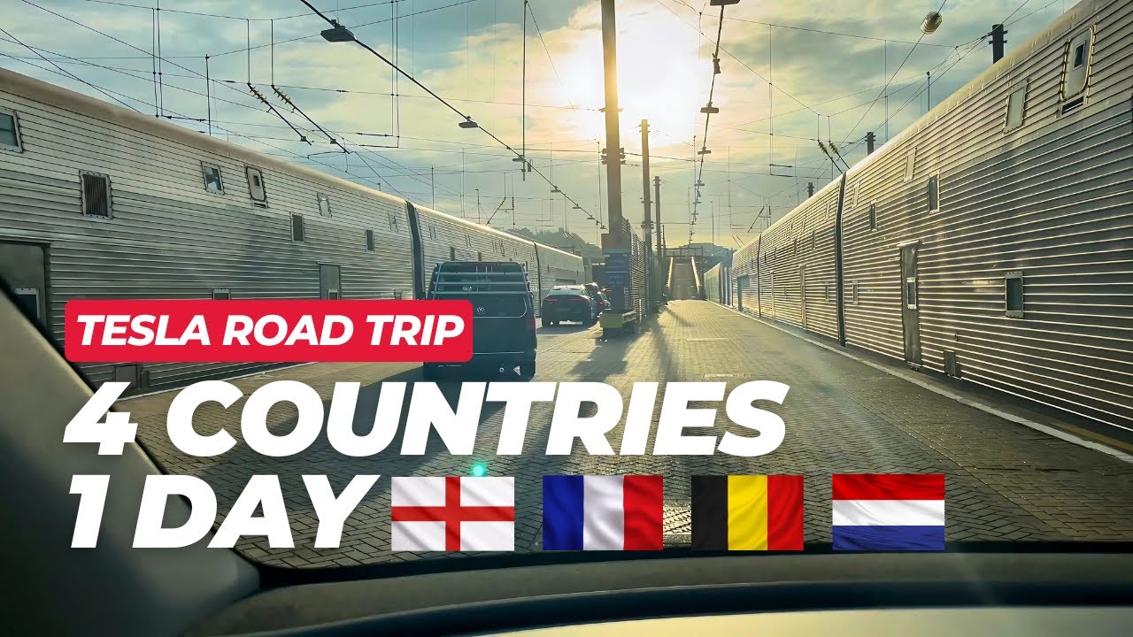 TESLA Model Y Drives on a Train | EV Road Trip Europe