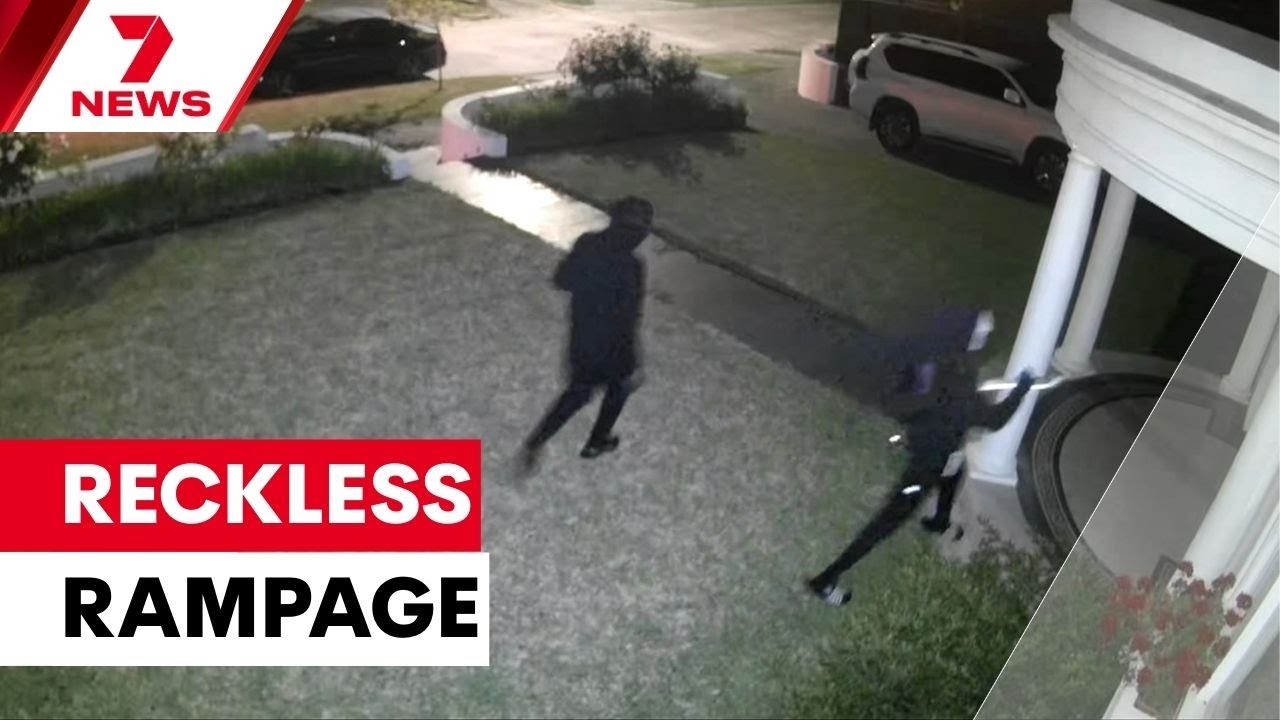 Machete-armed thugs terrorise families in 20 minutes of mayhem | 7NEWS
