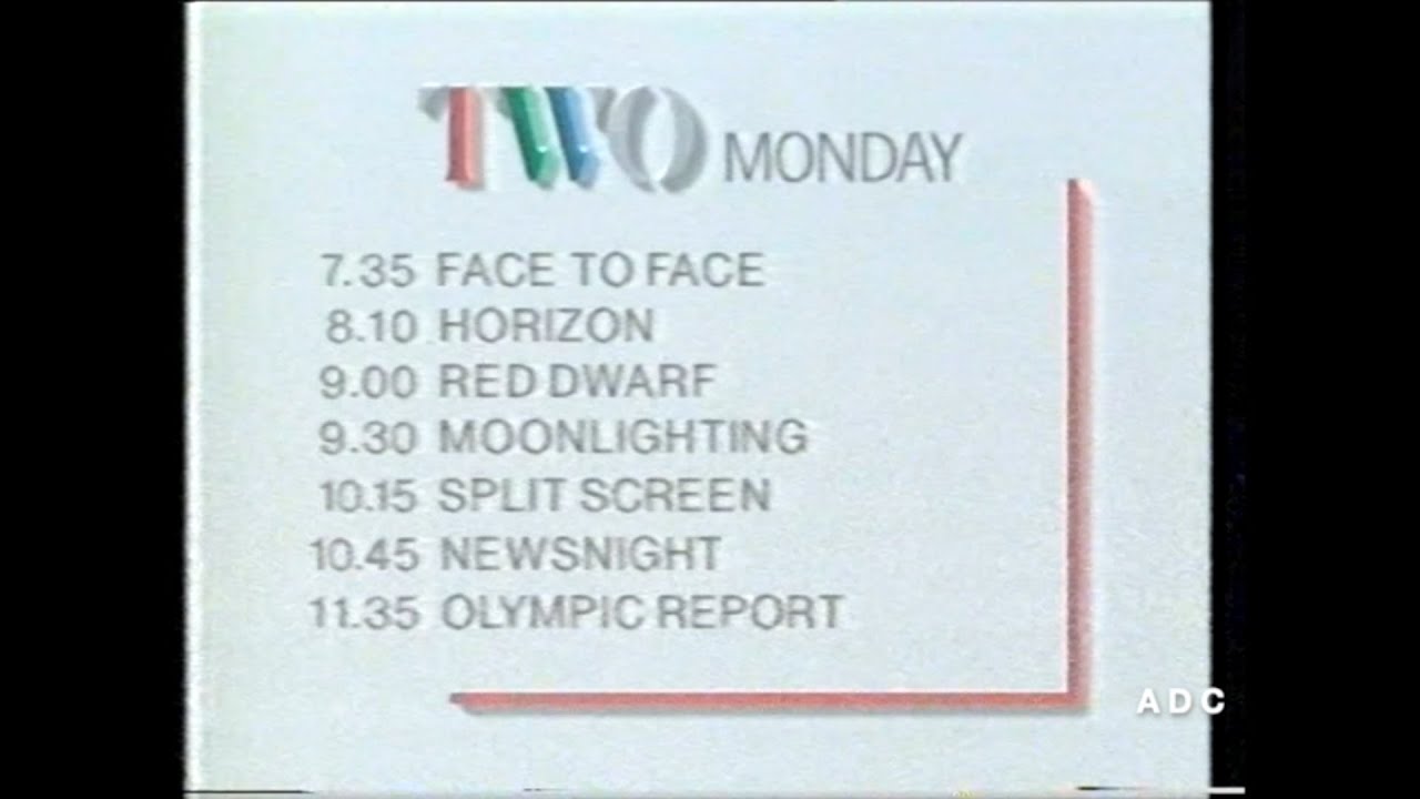 BBC2 closedown announcer Roseanne Macmillan 21st February 1988