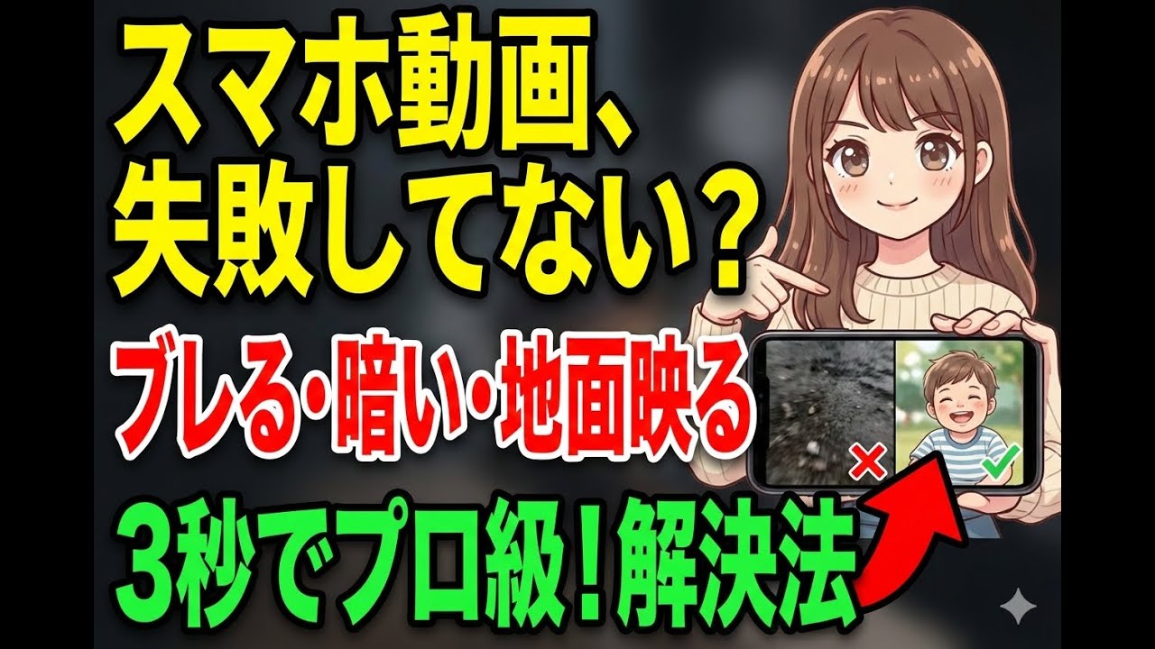 【スマホ】基礎編！動画が劇的にキレイになる！誰でも「プロ級」に撮れる3つのコツ【初心者向け】