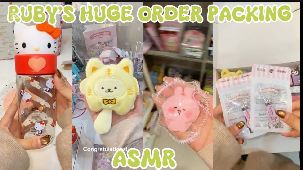 RUBY’S HUGE ORDER PACKING 😻💗(ASMR)||SMALL BUSINESS 