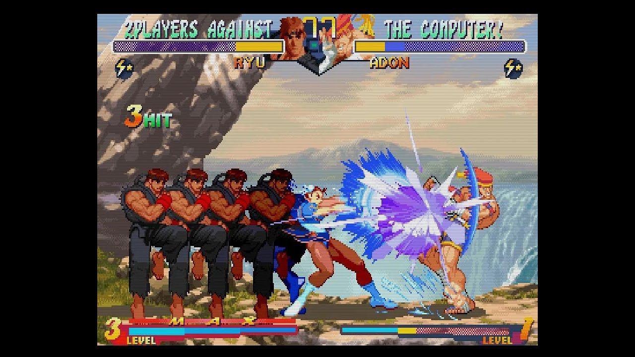 Street Fighter Zero 2 Alpha Dramatic Battle gameplay (Level Expert)