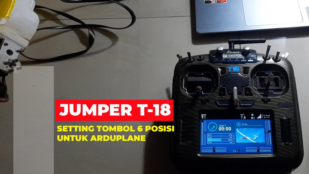 20210815 Setting tombol 6 posisi Jumper T-18 untuk Flight Mode Arduplane Ardupilot