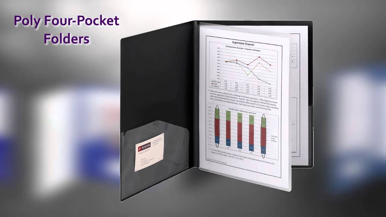 Smead Poly Four-Pocket Folder