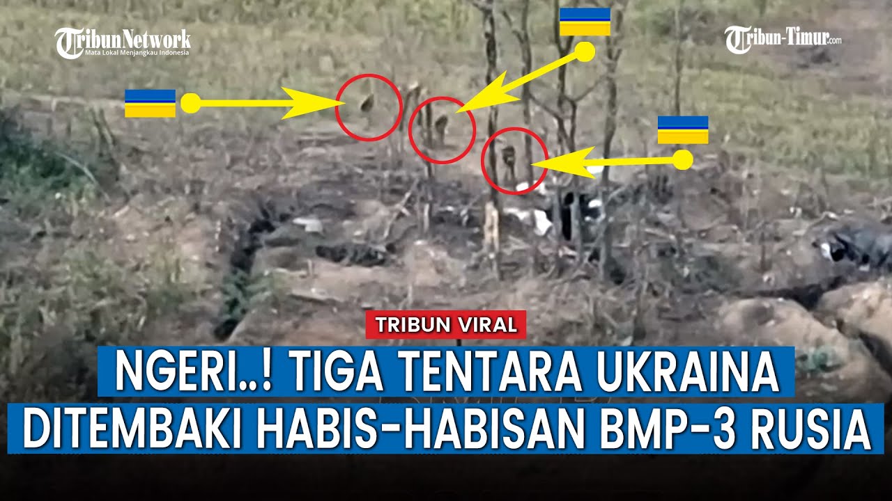 Meriam Otomatis 30 mm dan Meriam 100 mm BMP-3 Rusia Terjang Posisi Pasukan Kyiv