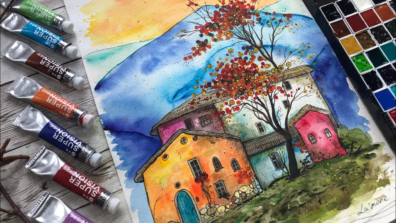 Super Vision Watercolor Test Painting