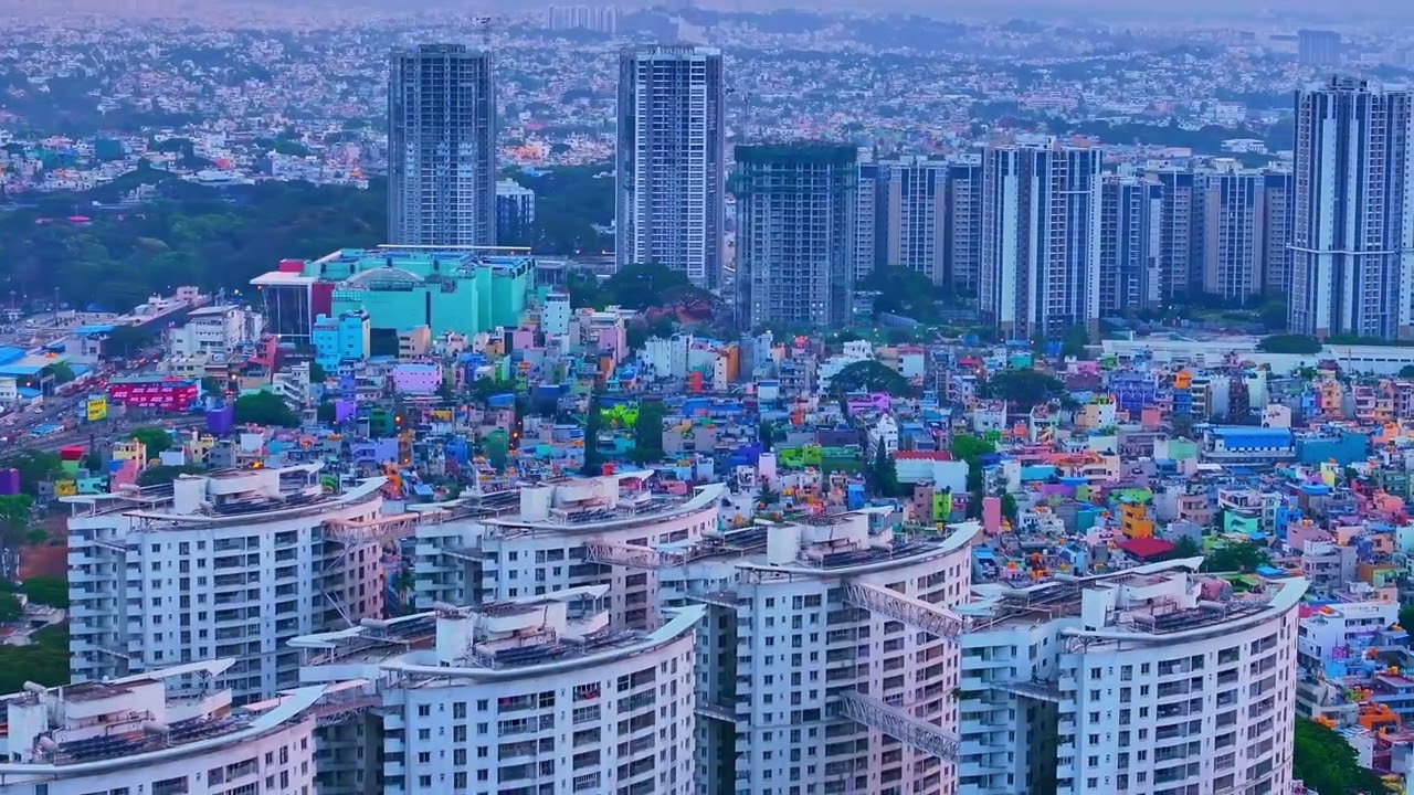 БЕНГАЛУРУ | Кинематографический фильм, снятый с дрона | Город мечты и контрастов