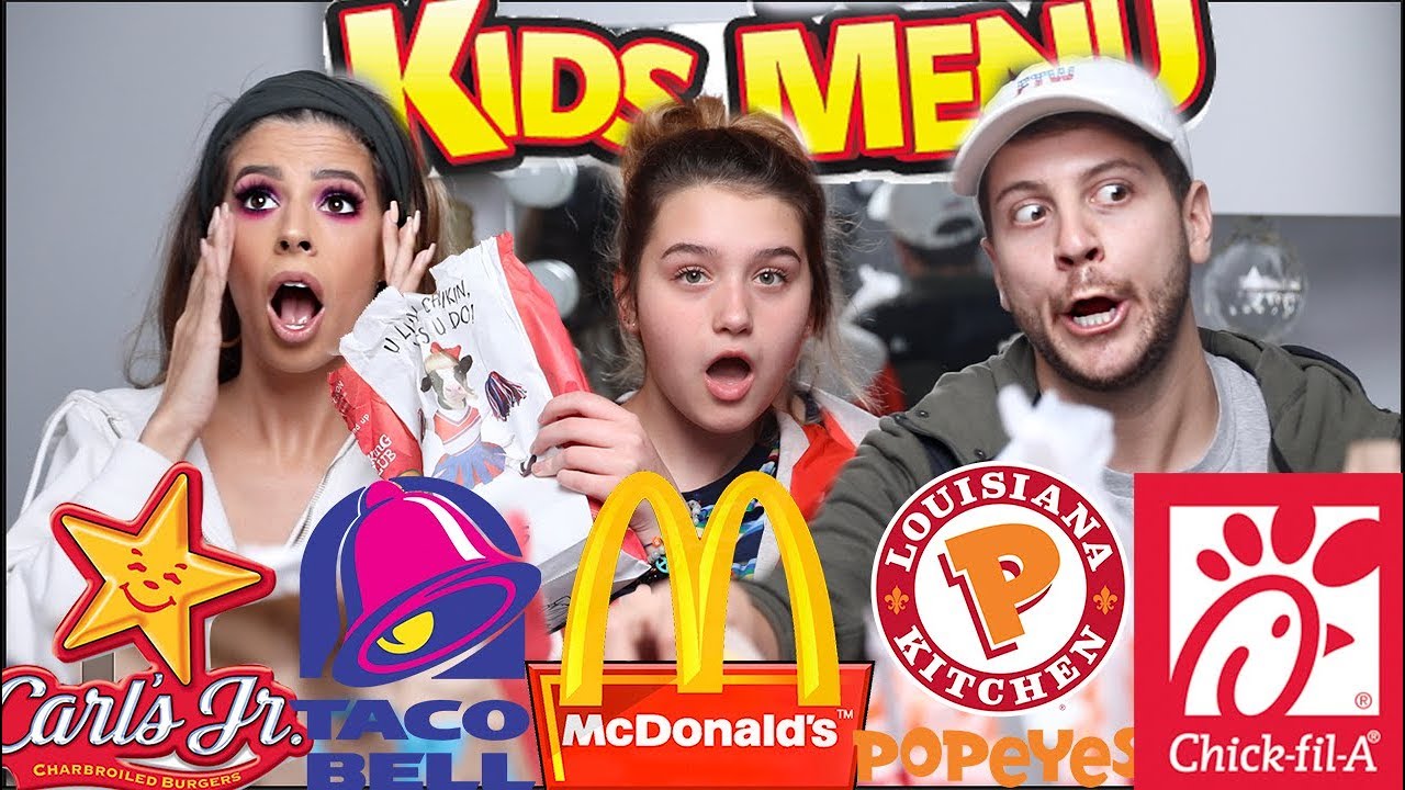 EXTREME FAST FOOD KIDS MEALS MUKBANG | LAURA LEE & NIECE