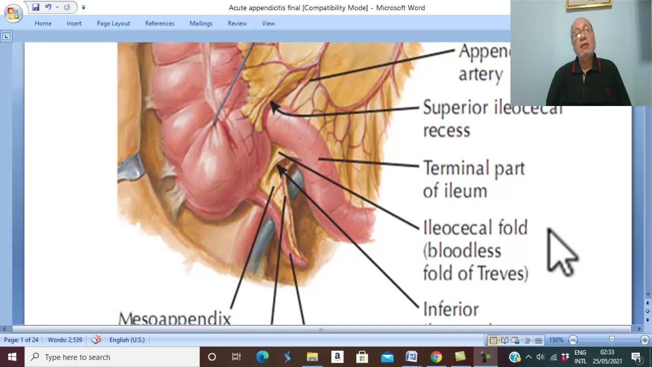 Appendicitis in Arabic 1 ( Appendicitis , part 1 ) , by Dr. Wahdan