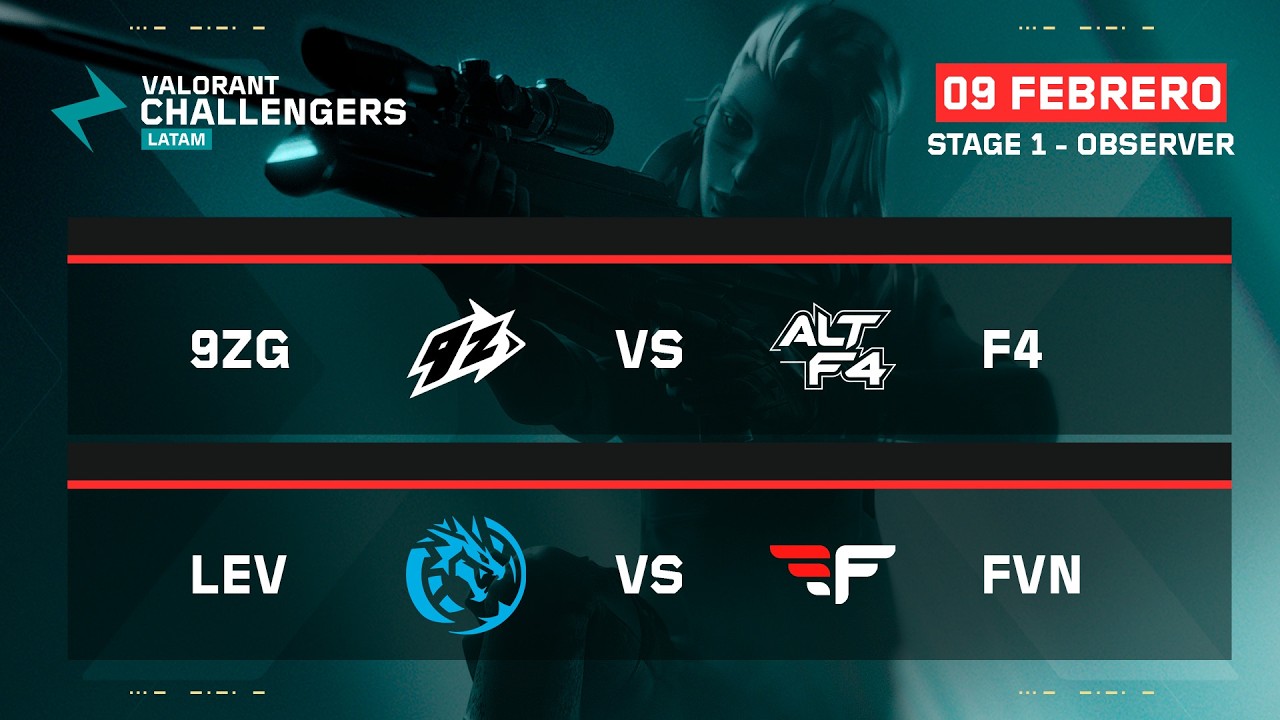 9ZG vs F4 | LEV vs FVN | VALORANT Challengers LATAM Sur | Stage 1 | Semana 3 Día 1 | Fase regular