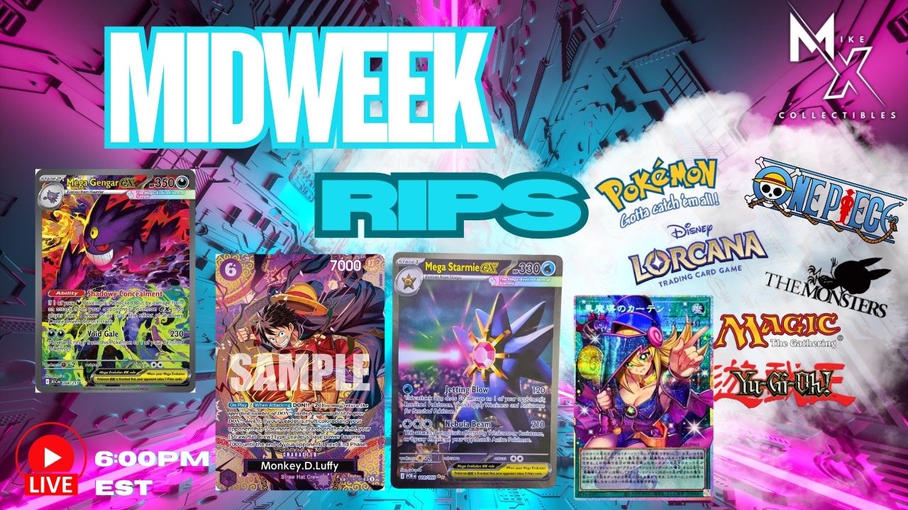 🔴LIVE NOW: Mike X Collectibles Online TCG Store &ndash; MIDWEEK RIPS! - OP15 SP CHASING - YUGIOH IN STOCK