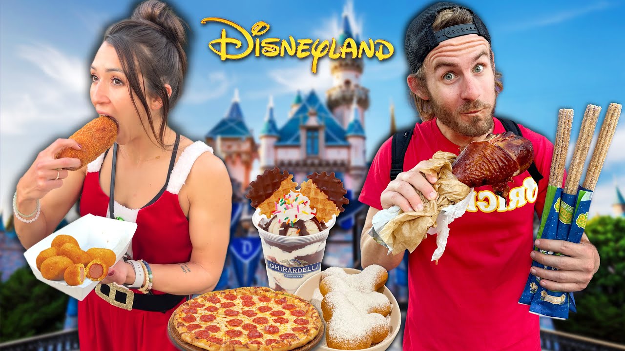 We Ate The UNHEALTHIEST Disney Foods For 24 Hours!