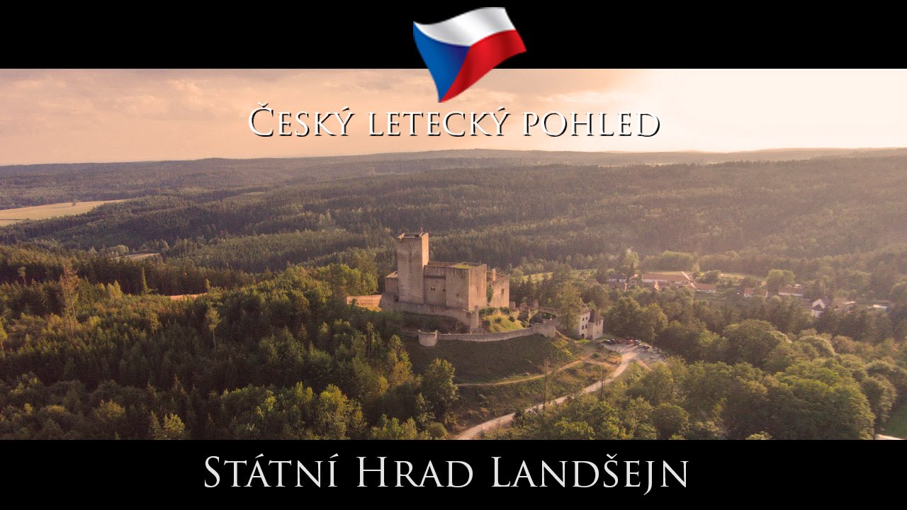Drones eye view of Landštejn Castle
