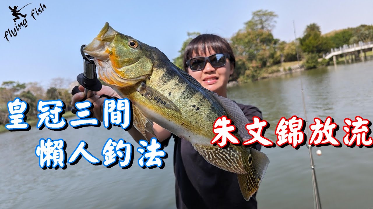 簡單的懶人釣法，蓮池潭朱文錦放流！三間超咬，放著就自己拖走完美實現躺著也能釣魚！台湾の女性釣り Taiwan girl fishing 대만 여성 낚시