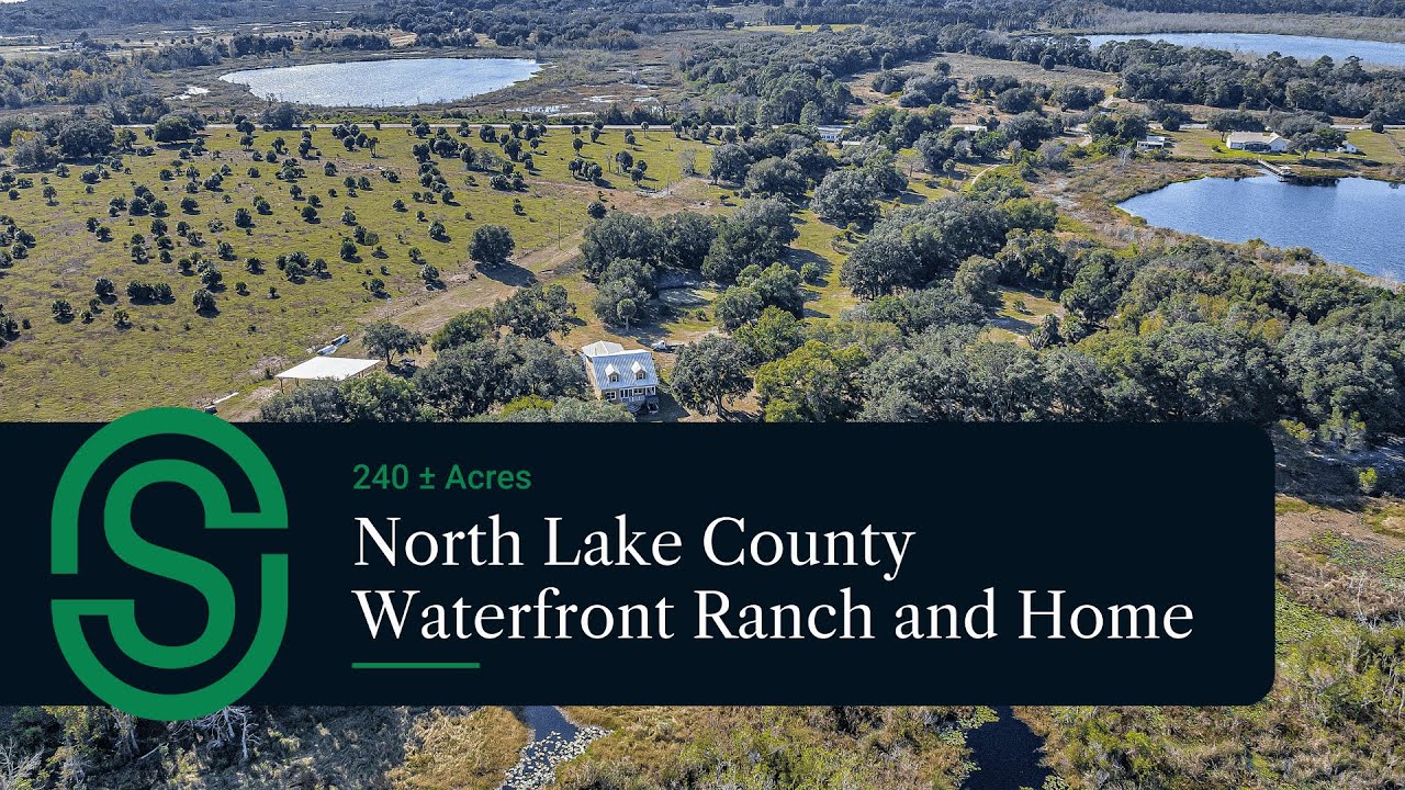 North Lake County Waterfront Ranch • 240 Acres with Lakes, Pasture & Custom Home • Umatilla, Florida