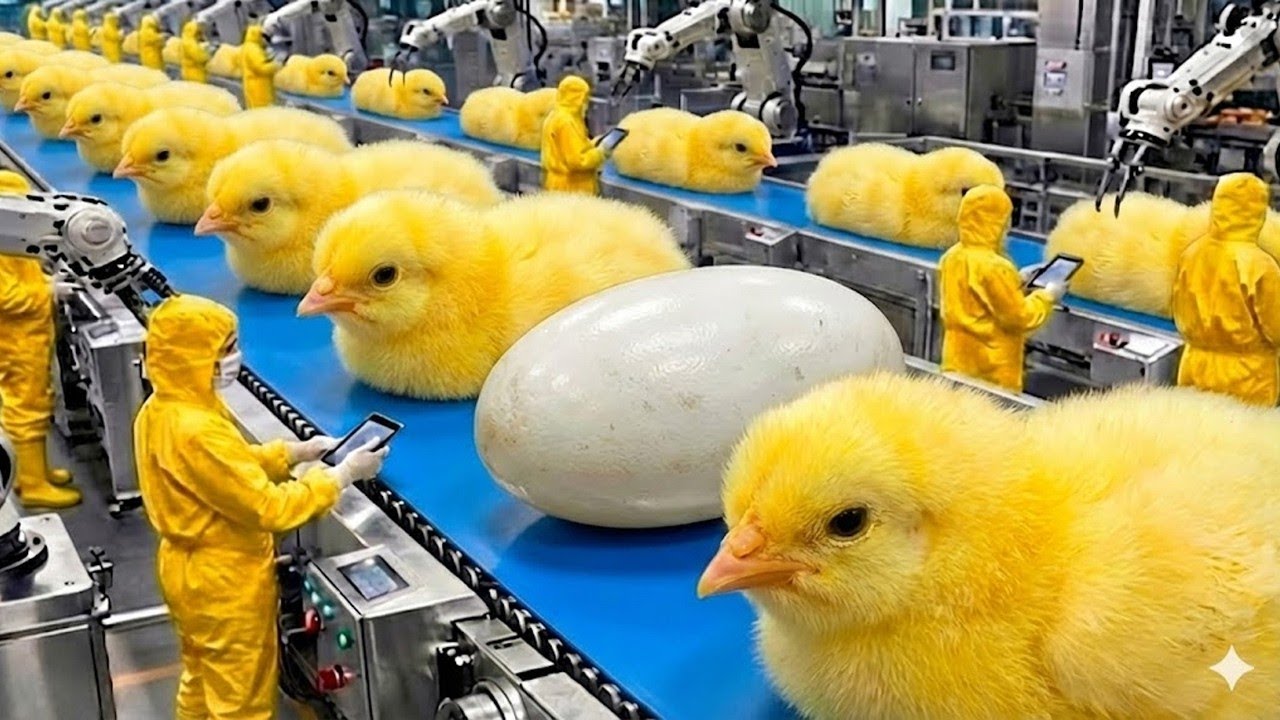 Chicken Mega Factory Chicken Egg Incubation Technology - Broiler Raising Method & Process in USA