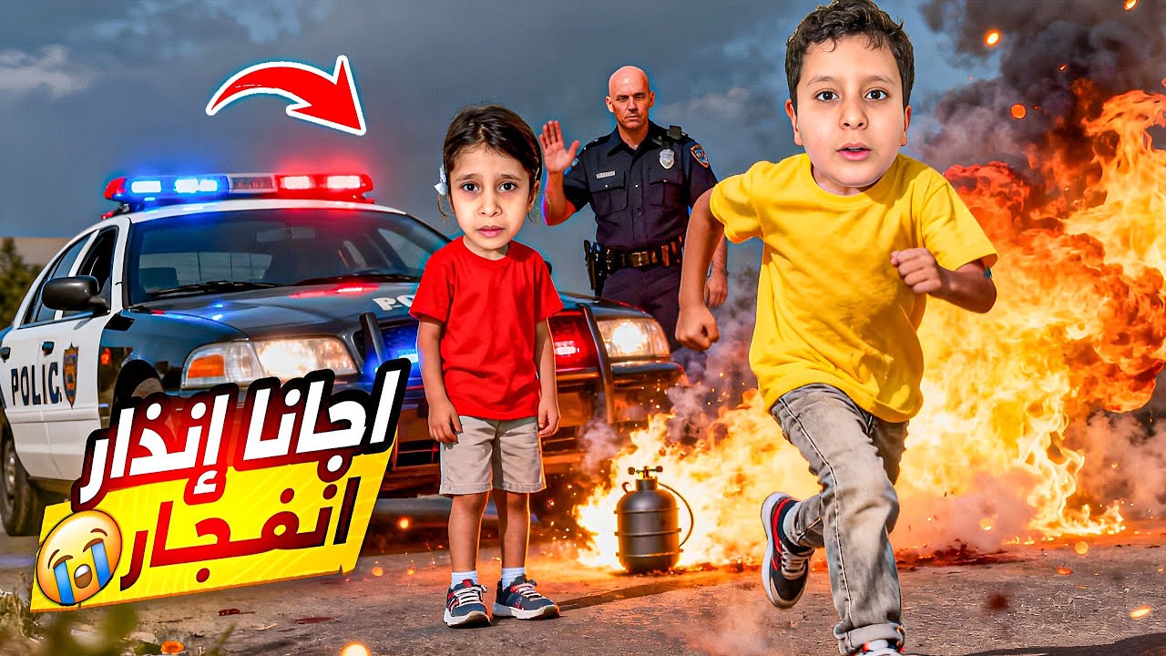 ‏طلعتنا الشرطة من بيتنا 🏠￼￼اجانا تحذير ⚠️ انفجار قنبلة بشارعنا ￼💣 هربنا برة البيت مها صارت تبكي ￼😭