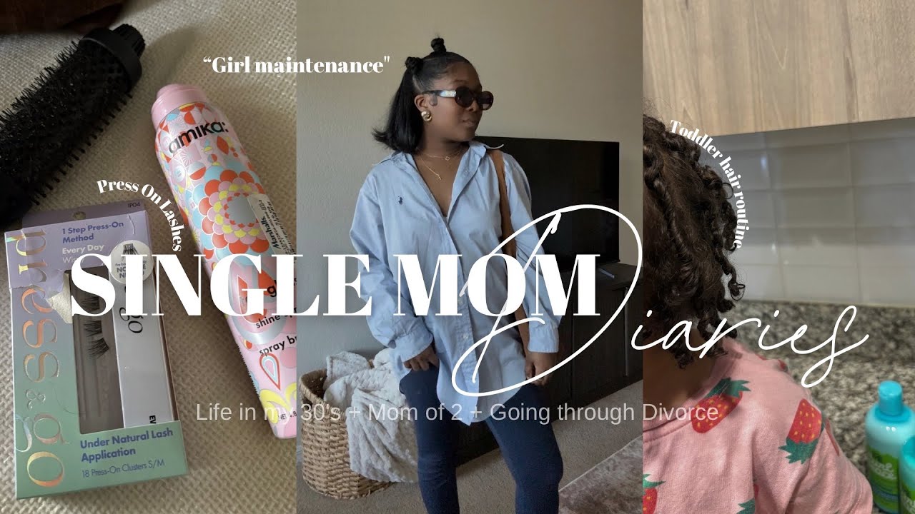 Life as a Single Mom| At-Home GIRL Maintenance🎀+Toddler Hair & 6 Months of single motherhood!