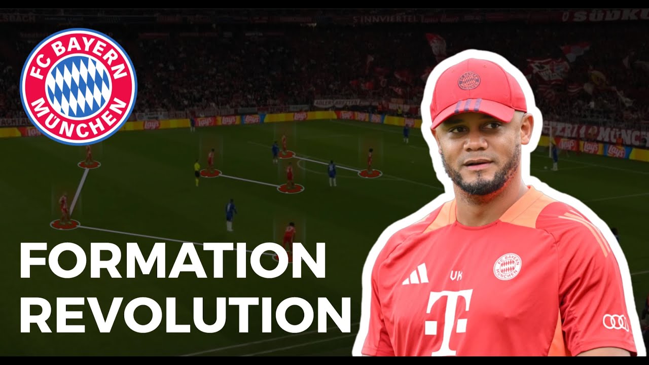 Bayern Munich Tactical Analysis 2025 | Kompany’s Build-Up & Formation Secrets