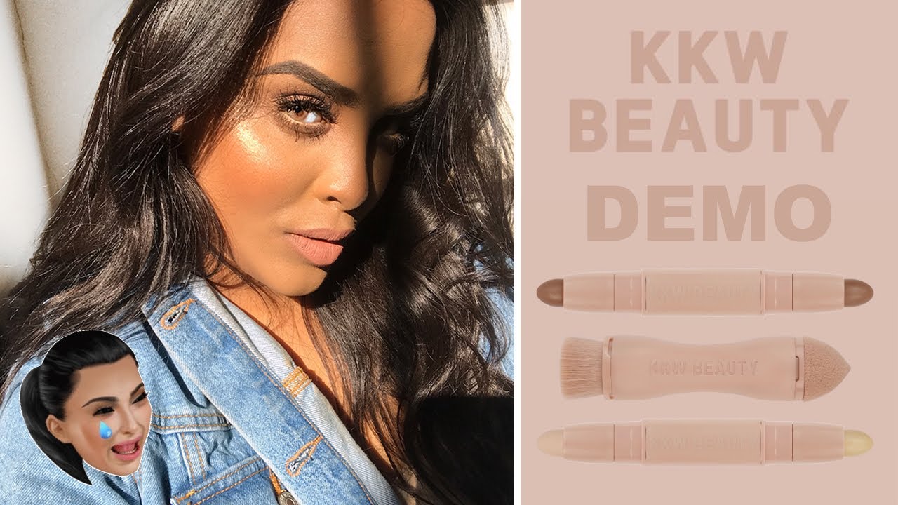 KKW BEAUTY CONTOUR & HIGHLIGHT STICKS DEMO & REVIEW| NikkisSecretx