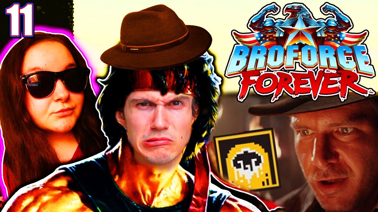 Wymagające wyzwanie Parkour w Świątyni Powietrznego Flexu | Broforce Forever #11 (Co-op)