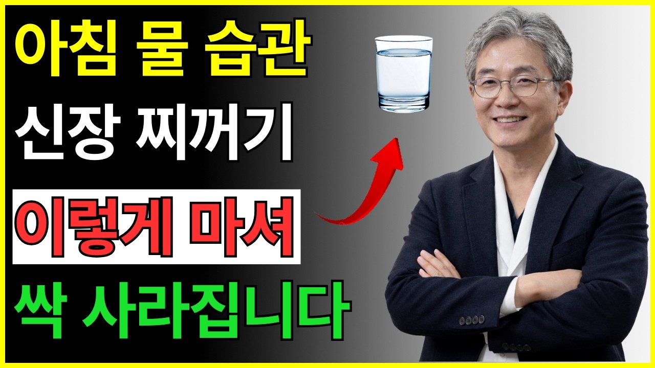 👨‍⚕️아침 공복에 마시는 '물 한 잔', 신장 찌꺼기가 싹 사라집니다