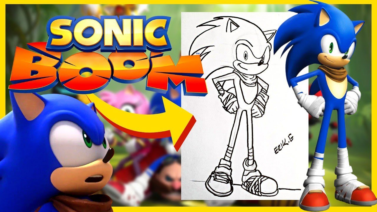 COMO DESENHAR O SONIC BOOM - TUTORIAL PASSO A PASSO POR ERIK ARTS