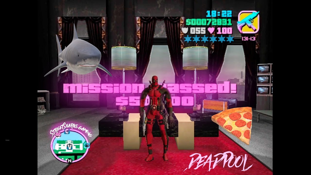 Playing GTA Vice City walkthrough with Deadpool mod. With commentary