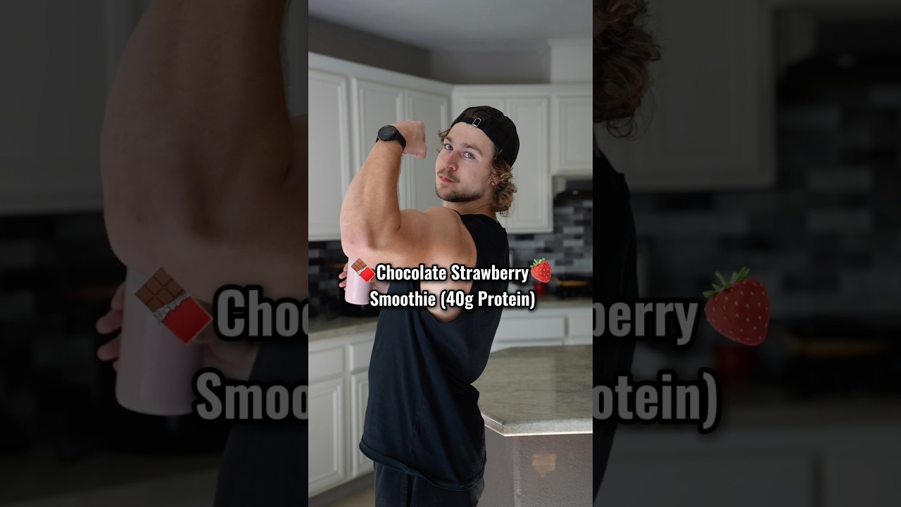 🍫Chocolate Strawberry🍓 Smoothie (40g Protein)