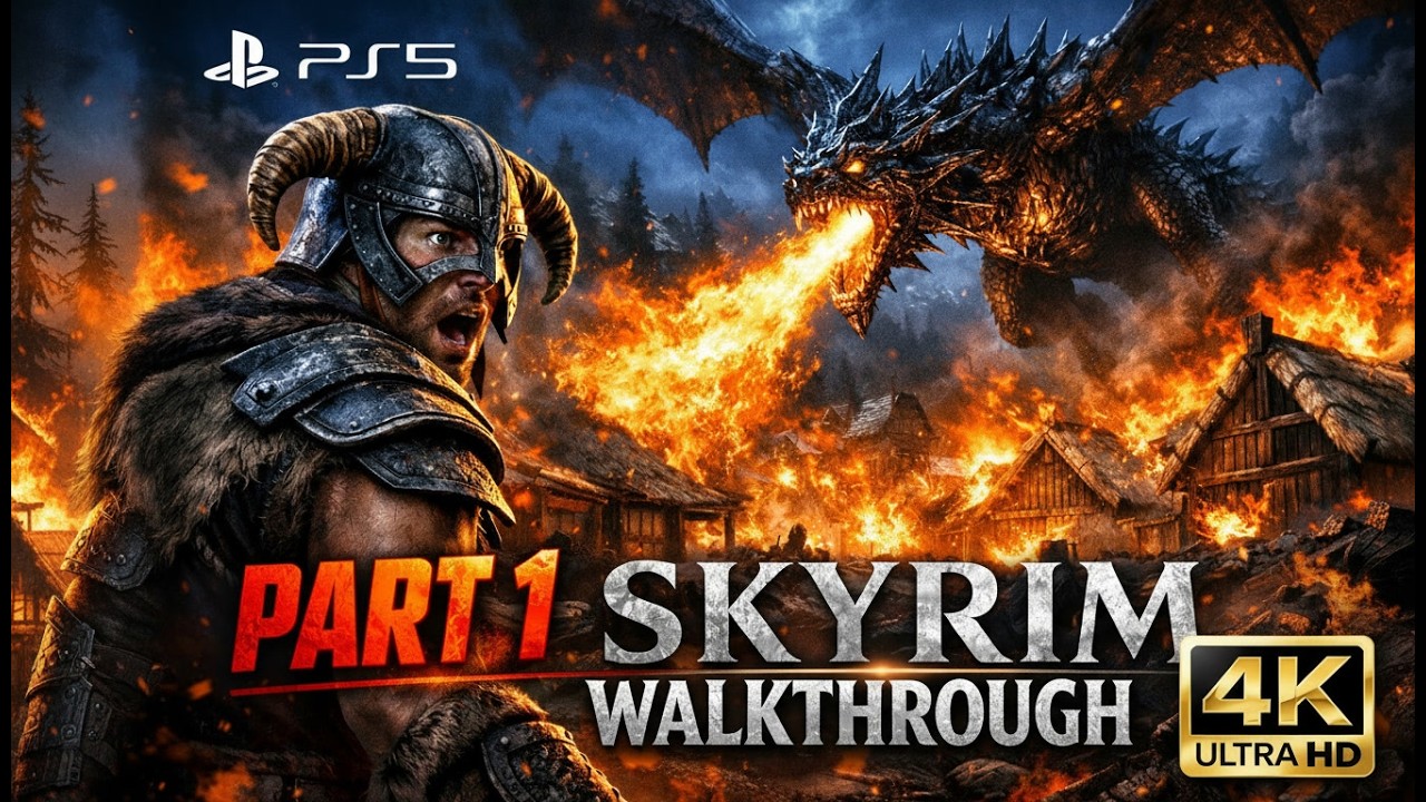 Skyrim Walkthrough Part 1 – The Legendary Dragonborn Begins! 🐉 | Full Gameplay (No Commentary)