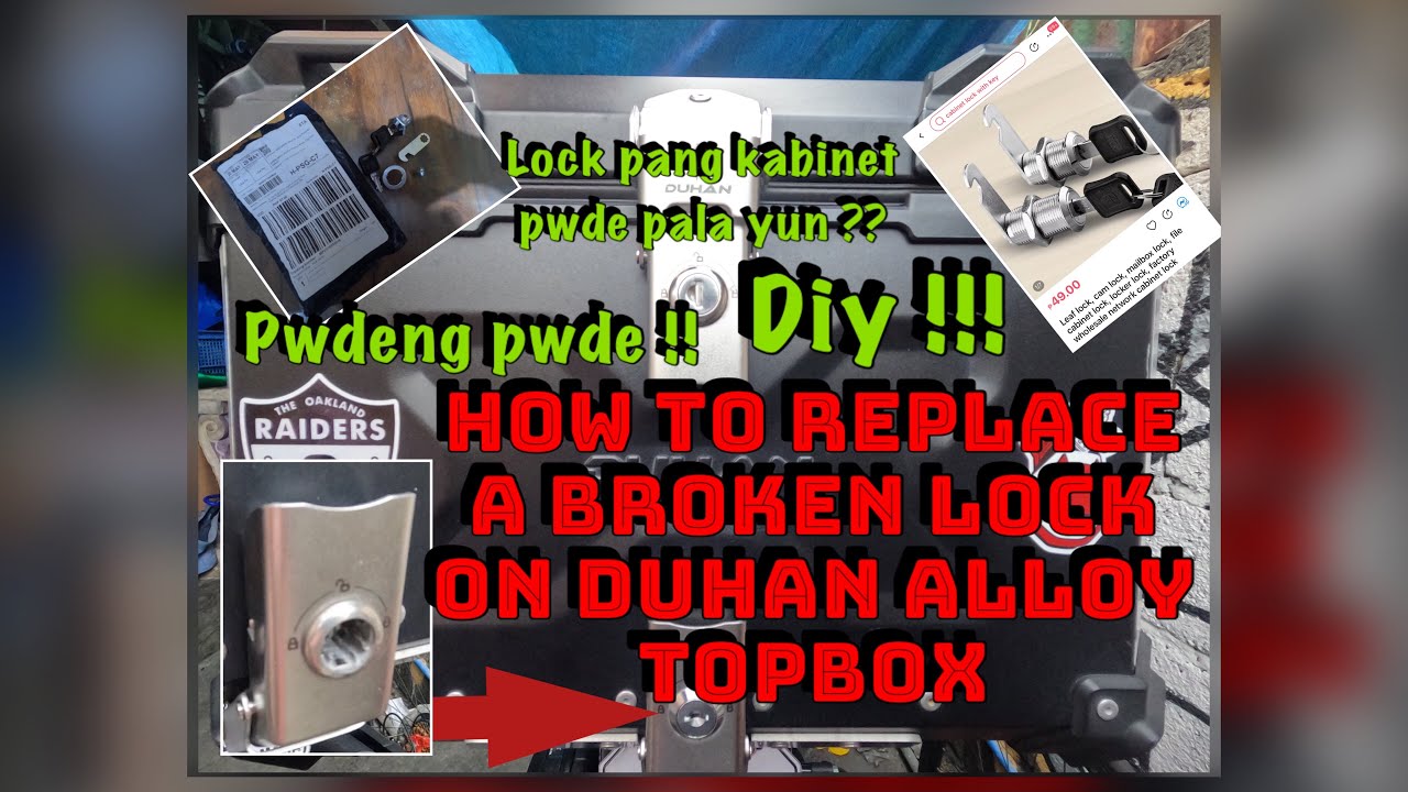 How to replace a broken lock on duhan alloy topbox | diy !!!
