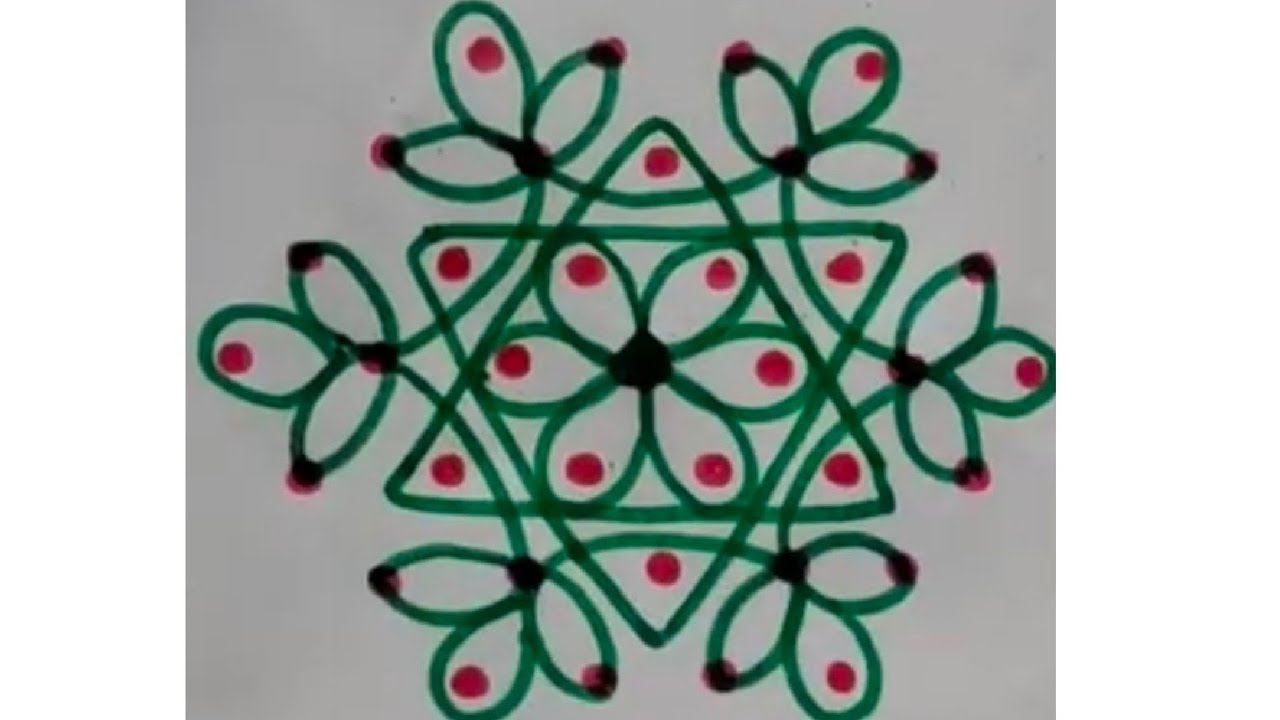 Easy and daily Rangoli, simple kolam, muggulu #art#stressrelief#satisifying