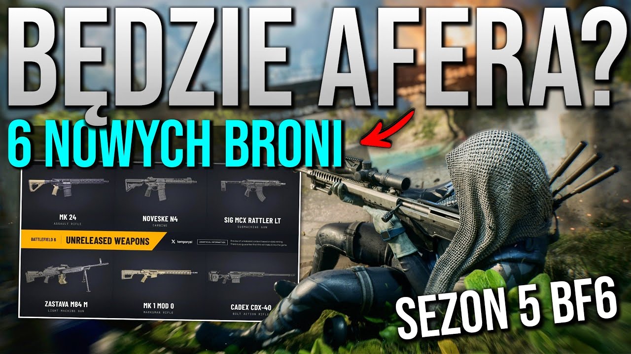 6 NOWYCH BRONI w BATTLEFIELD 6 🔥 Sezon 5, Celowniki, Kolejne BŁĘDY + DICE znowu PODZIELI GRACZY?