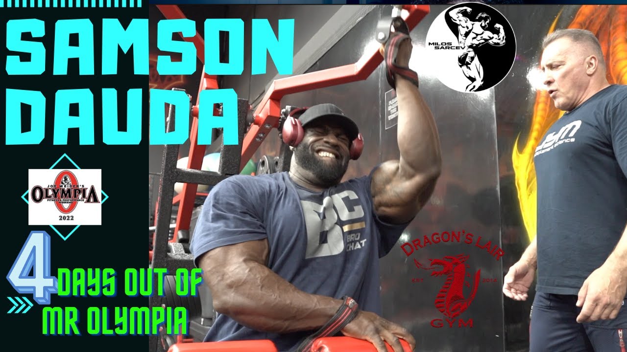 Samson Dauda - Depletion BACK Workout, 4 days out of Mr Olympia