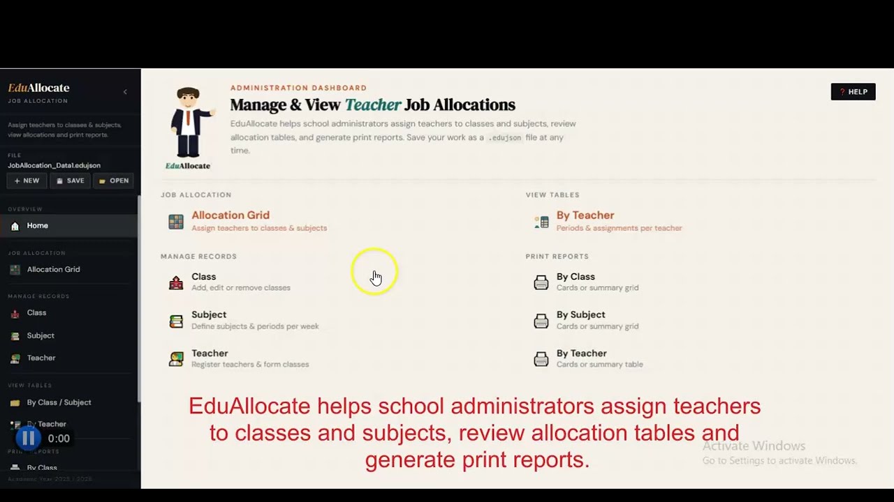 EduAllocate - An app helping school teacher to allocate teaching workload