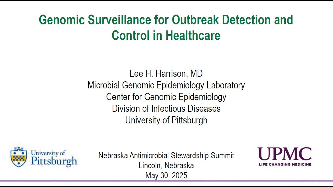 2025 Summit - Dr. Lee Harrison - Whole Genome Sequencing