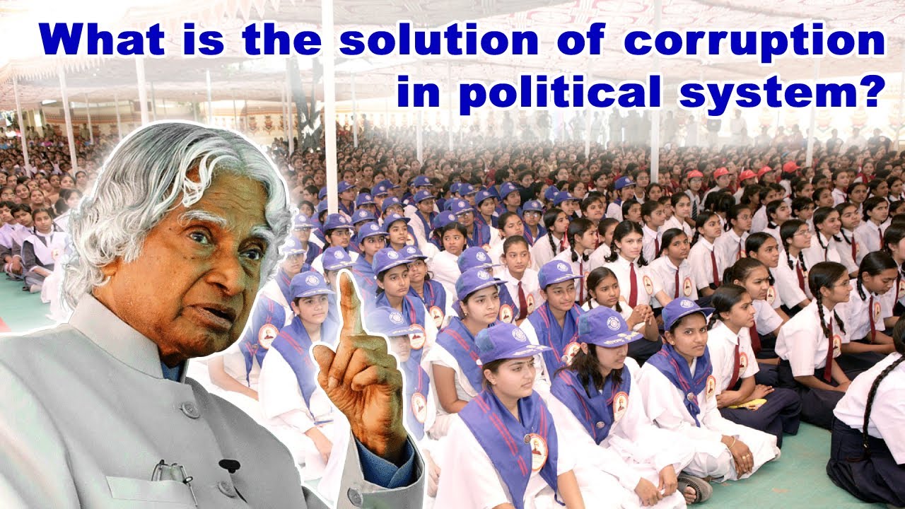 What is the solution of corruption in political system?
