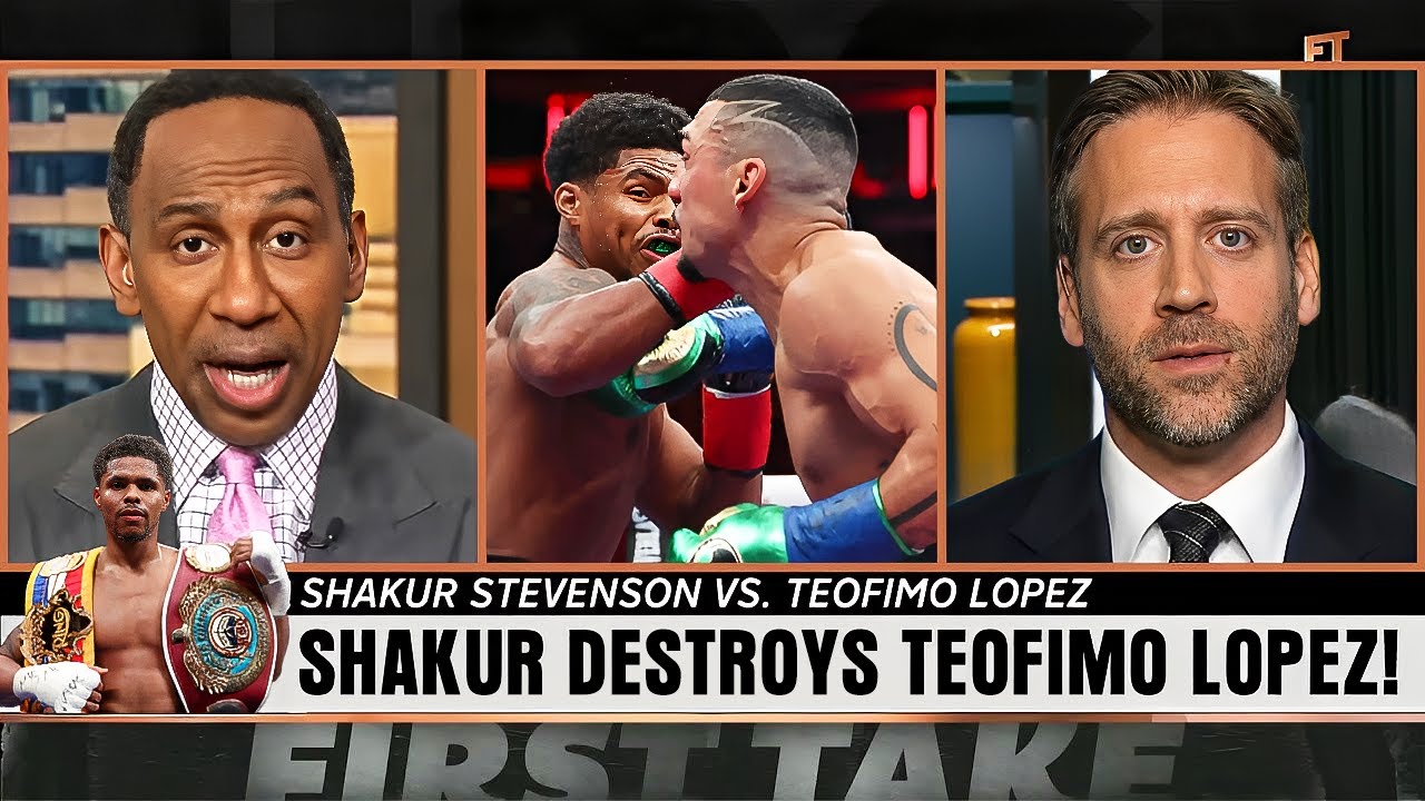 Stephen A. Smith & Max Kellerman LIVE Reaction To Shakur Stevenson BEATING Teofimo Lopez..