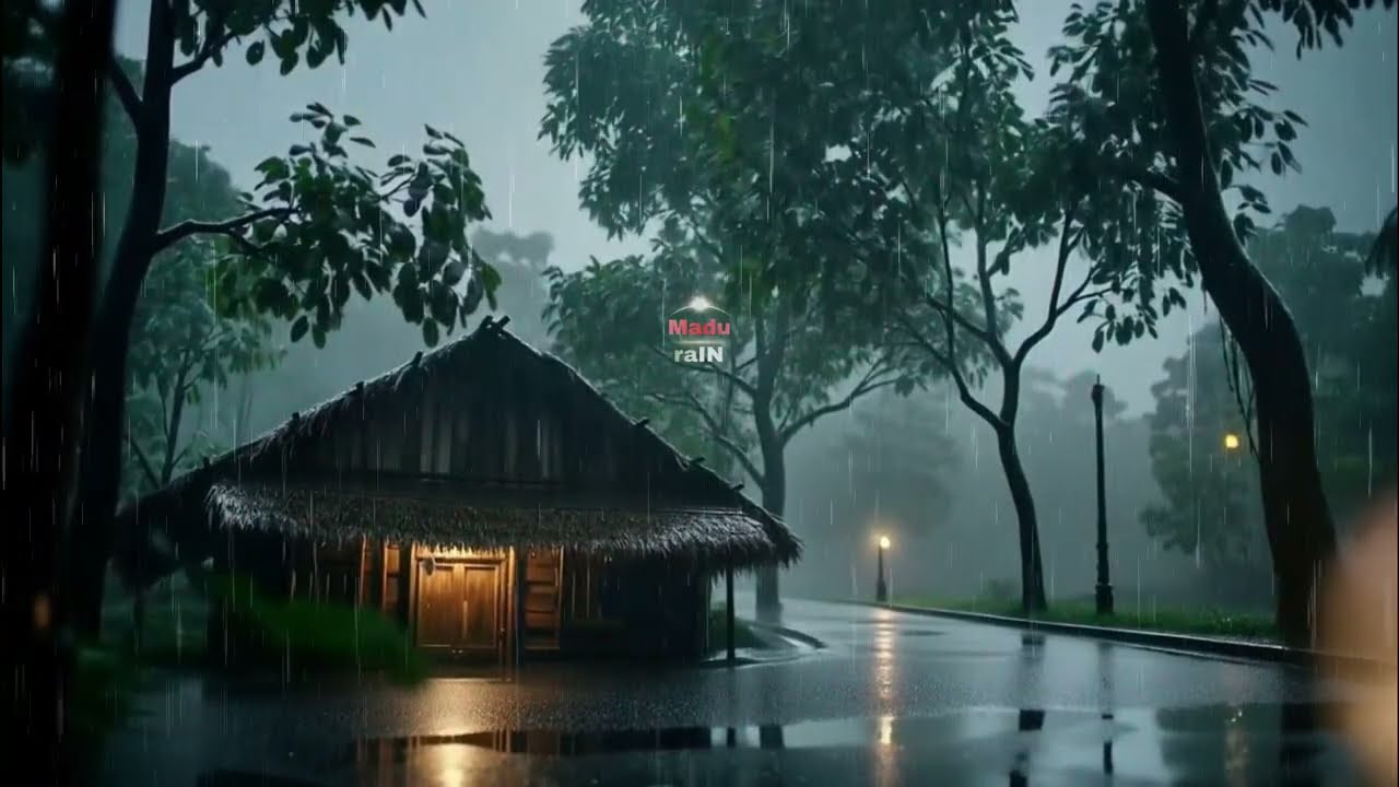 Monsoon Sounds For SLEEPING ⛈Rain Heavy Loud 99% Makes You Sleepy The Sound Of Rain Falling-madurain