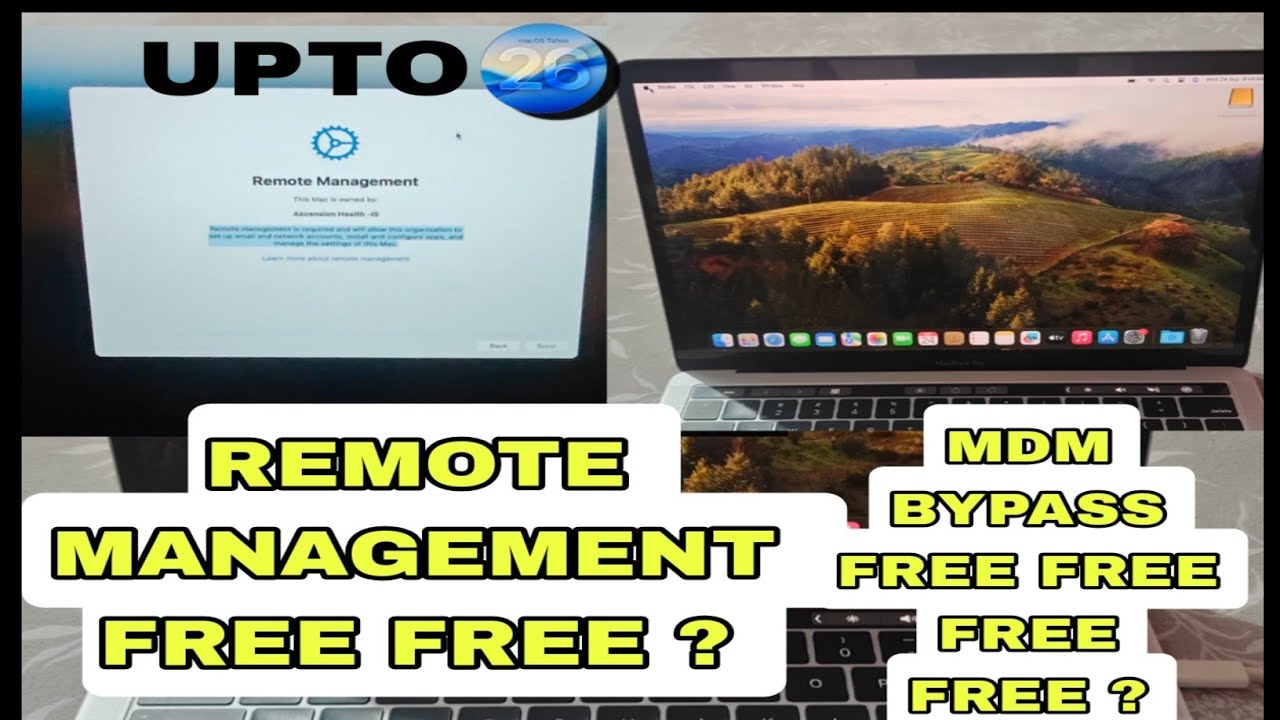 Macbook pro/air MDM BYPASS FREE All model A1278 to A3114 Monterey Ventura Sonoma Sequoia macOS 26