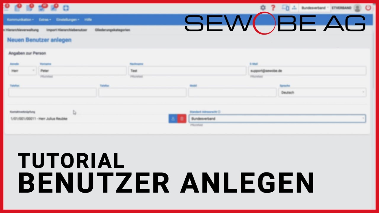 Benutzer anlegen & gruppieren im SEWOBE VereinsManager | Tutorial