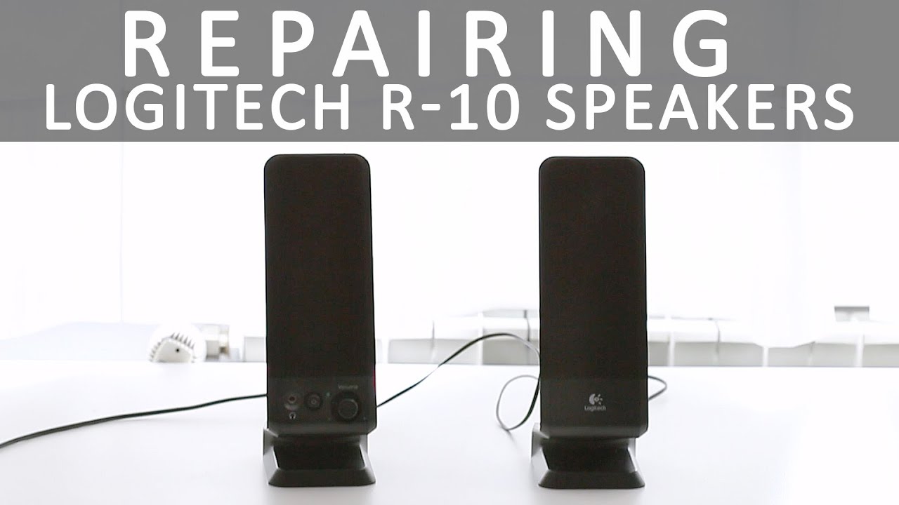 Repairing and cleaning Logitech R-10 speakers (ASMR)